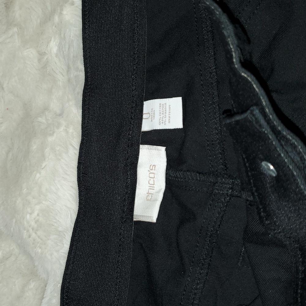 Chico's Girlfriend Skinny Jeans So Slimming Black Sz 0 Small - Picture 3 of 8